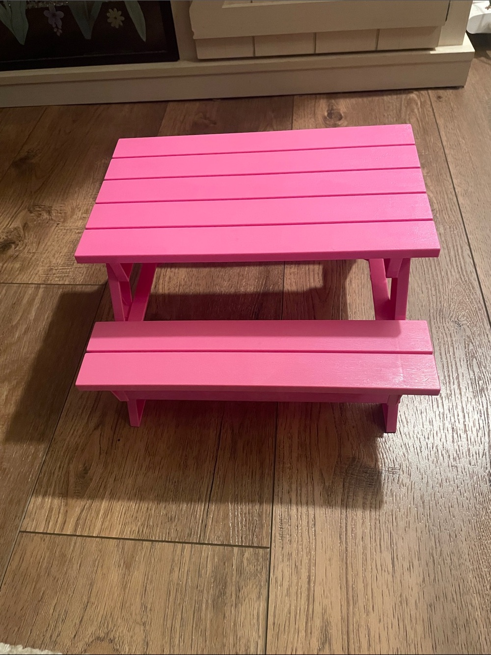 Our Generation,Bright Pink  Picnic Table for 18” Dolls